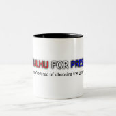 Cthulhu für Präsidenten Zweifarbige Tasse (Mittel)