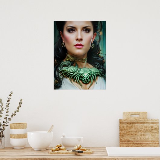 Cthulhu-Göttin Poster (Küche)