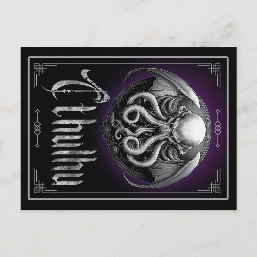 Cthulhu Halloween-Horror Postkarte (Vorderseite)