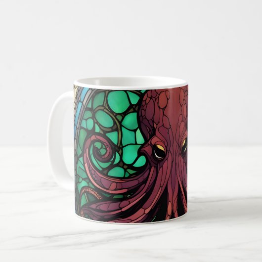 Cthulhu Hartglas Kaffeetasse (Vorderseite Links)