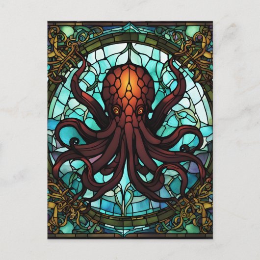 Cthulhu Hartglas Postkarte (Vorderseite)