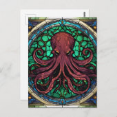 Cthulhu Hartglas Postkarte (Vorne/Hinten)