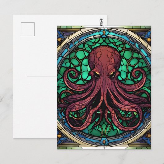 Cthulhu Hartglas Postkarte (Vorne/Hinten)