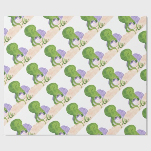 Cthulhu hat eine Tasse Tee Geschenkpapier (Flach)