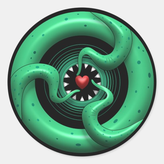 Cthulhu Heart Sticker (Vorderseite)