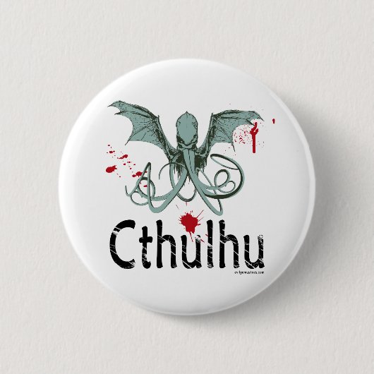 Cthulhu Horror-vektorkunst Button (Vorderseite)