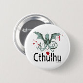 Cthulhu Horror-vektorkunst Button (Vorne & Hinten)
