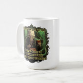 Cthulhu Ich lese Bücher, ich trinke Kaffee Ich wei Kaffeetasse (Vorderseite Links)