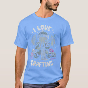 Cthulhu ich liebe Crafting Kawaii Kosmischer Horro T-Shirt