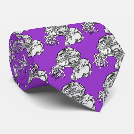 Cthulhu Kopf Krawatte (Gerollt)