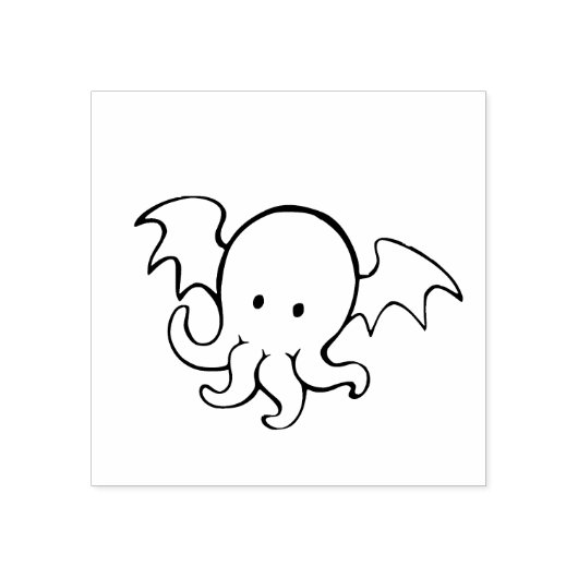 Cthulhu-Krake Gummistempel (Prägung)
