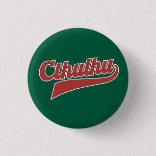 Cthulhu League Script - Vintag Eldritch Lettering Button