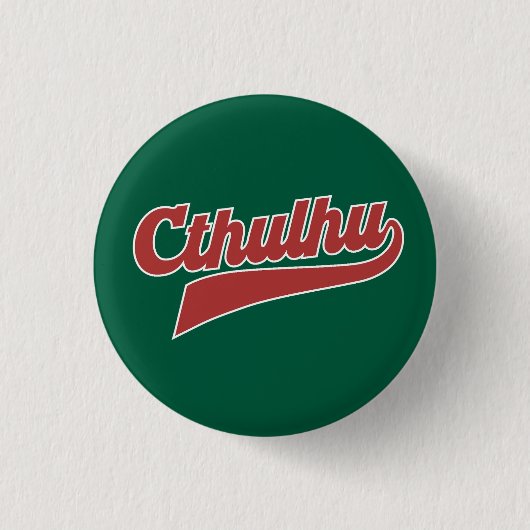 Cthulhu League Script - Vintag Eldritch Lettering Button (Vorderseite)