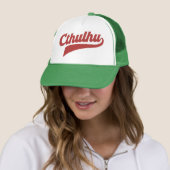 Cthulhu League Script - Vintag Eldritch Lettering Truckerkappe (Beispiel)