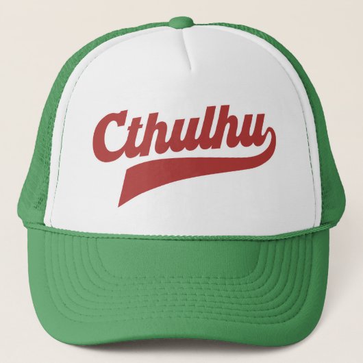 Cthulhu League Script - Vintag Eldritch Lettering Truckerkappe (Vorderseite)