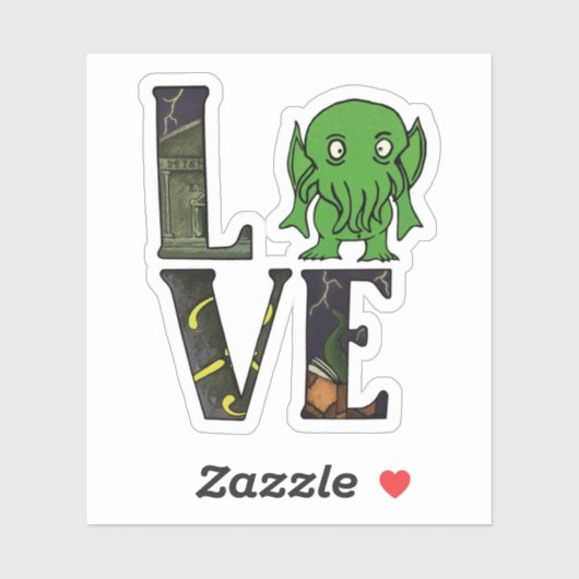 Cthulhu LIEBE Sticker (Blatt)