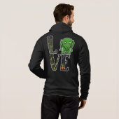 Cthulhu LIEBE Zip Front Hoodie (Schwarz voll)
