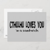 Cthulhu Lieben You Postkarte (Vorne/Hinten)