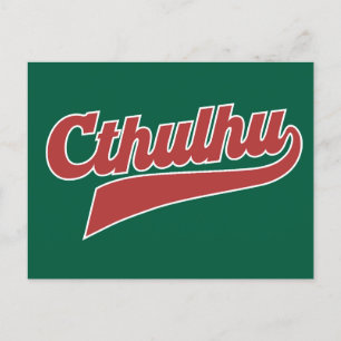 Cthulhu-Liga-Schrift – Vintage Eldritch-Lettern Feiertagspostkarte