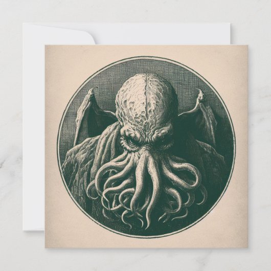 Cthulhu Lovecraft Horror Karte (Vorderseite)