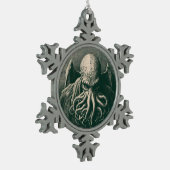 Cthulhu Lovecraft Horror Schneeflocken Zinn-Ornament (Links)