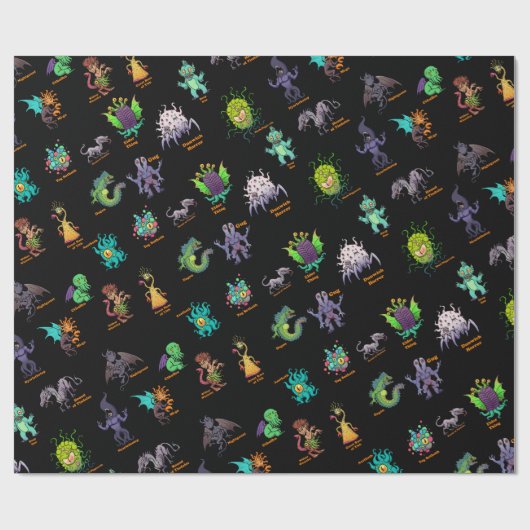 Cthulhu Lovecraft Mythos Chibi Bestiary II Geschenkpapier (Flach)