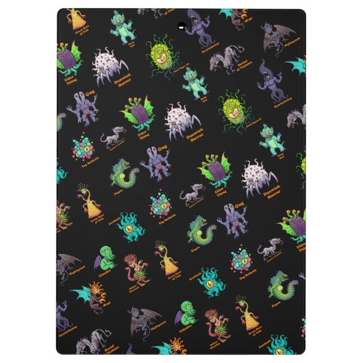 Cthulhu Lovecraft Mythos Chibi Bestiary Klemmbrett (Rückseite)