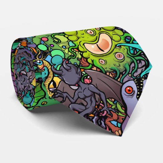 Cthulhu Lovecraft Mythos Chibi Bestiary Krawatte (Gerollt)