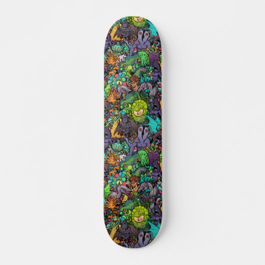 Cthulhu Lovecraft Mythos Chibi Bestiary Skateboard (Vorne)