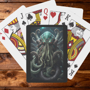 Cthulhu Lovecraft Octopus Beängstigender Horror Spielkarten