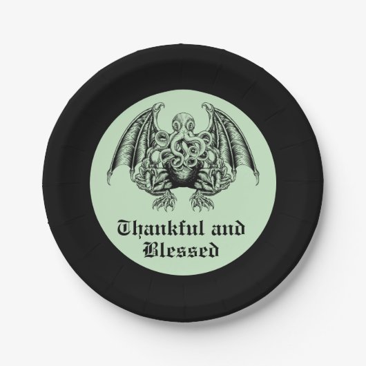 Cthulhu Lovecraft Pappteller (Vorderseite)