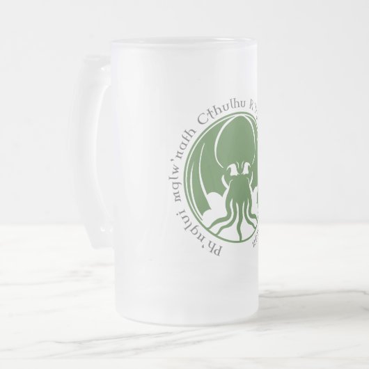 Cthulhu Mattglas Bierglas (Vorderseite Links)