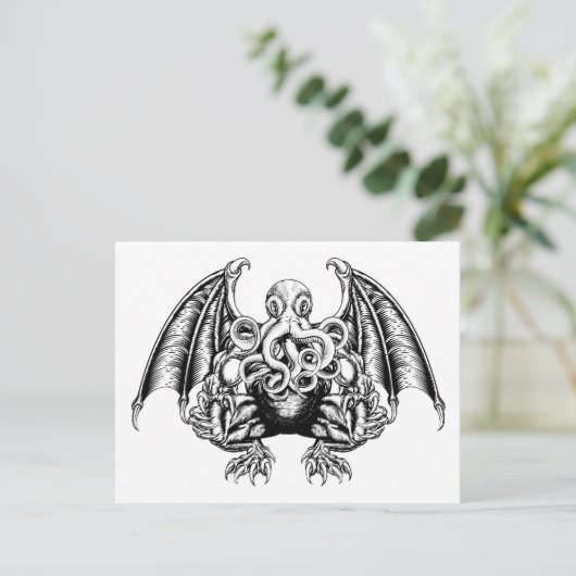 Cthulhu Monster Postkarte (Stehend Vorderseite)