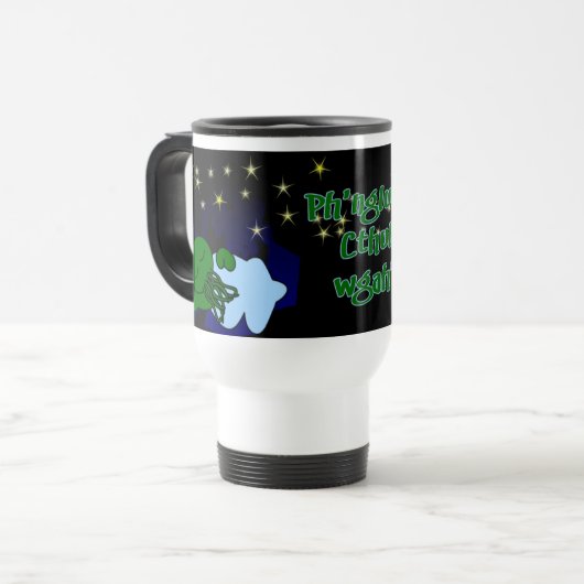 Cthulhu Naptime - wiederverwendbare Reise-Tasse Reisebecher (Vorderseite Links)