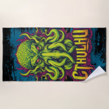 Cthulhu Neon-Horror-Kunst – Lovecraft-Inspiration 