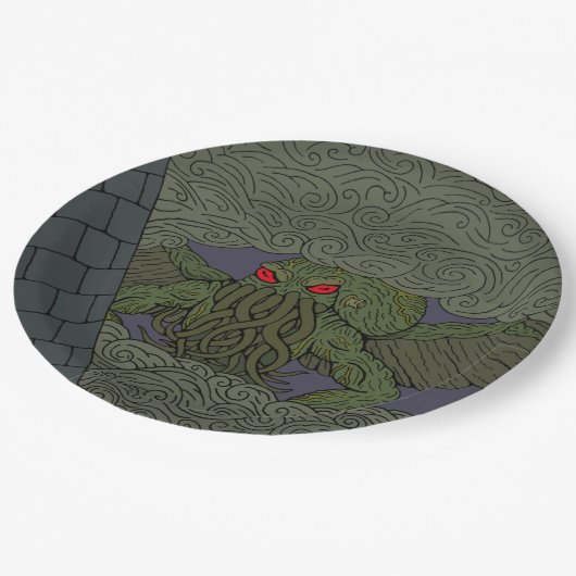 Cthulhu Pappteller (Schrägansicht)
