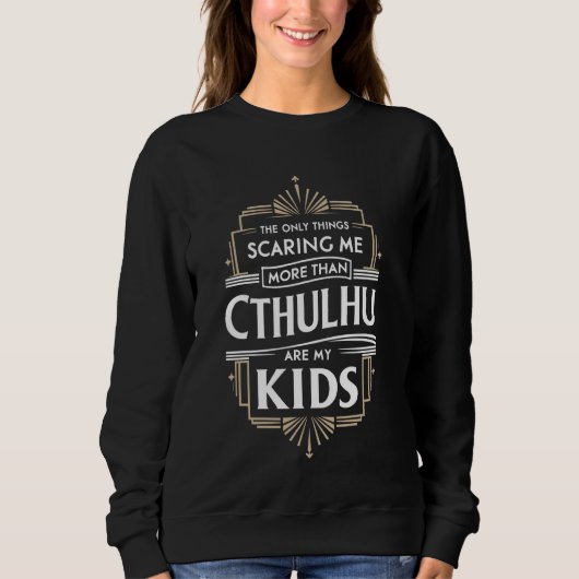 Cthulhu Parents Joke, Cosmic Horror Vatermutter Sweatshirt (Vorderseite)