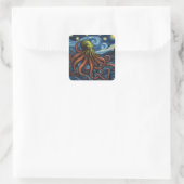 Cthulhu Post-Impressionismus Quadratischer Aufkleber (Tasche)