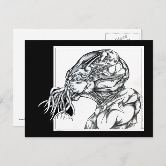 Cthulhu Postkarte (Vorne/Hinten)
