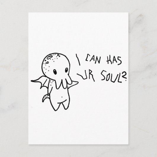 Cthulhu Postkarte (Vorderseite)