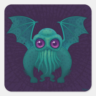 Cthulhu Quadratischer Aufkleber