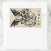 Cthulhu Rechteckiger Aufkleber (Tasche)