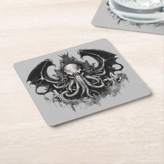 Cthulhu Rechteckiger Pappuntersetzer (angewinkelt)