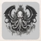 Cthulhu Rechteckiger Pappuntersetzer (Vorderseite)