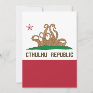 Cthulhu Republik California Flag Lovecraft Einladung