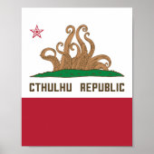 Cthulhu Republik California Flag Lovecraft Poster (Vorne)