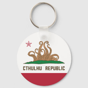 Cthulhu Republik California Flag Lovecraft Schlüsselanhänger