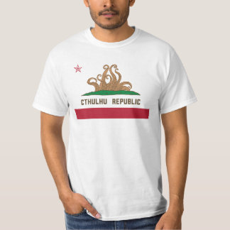 Cthulhu Republik Kalifornien Flagge Lovecraft T-Shirt