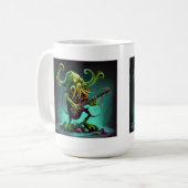 Cthulhu Rock 'n Roll Classic Tasse, 15 oz Kaffeetasse (Vorderseite Links)