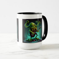Cthulhu Rock 'n Roll Combo Tasse, 15 oz